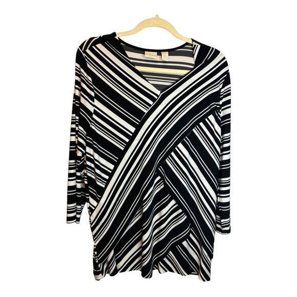 Chicos Blouse Women's Size XL‎ Stripes Zebra Chicos 3 - Picture 1 of 4